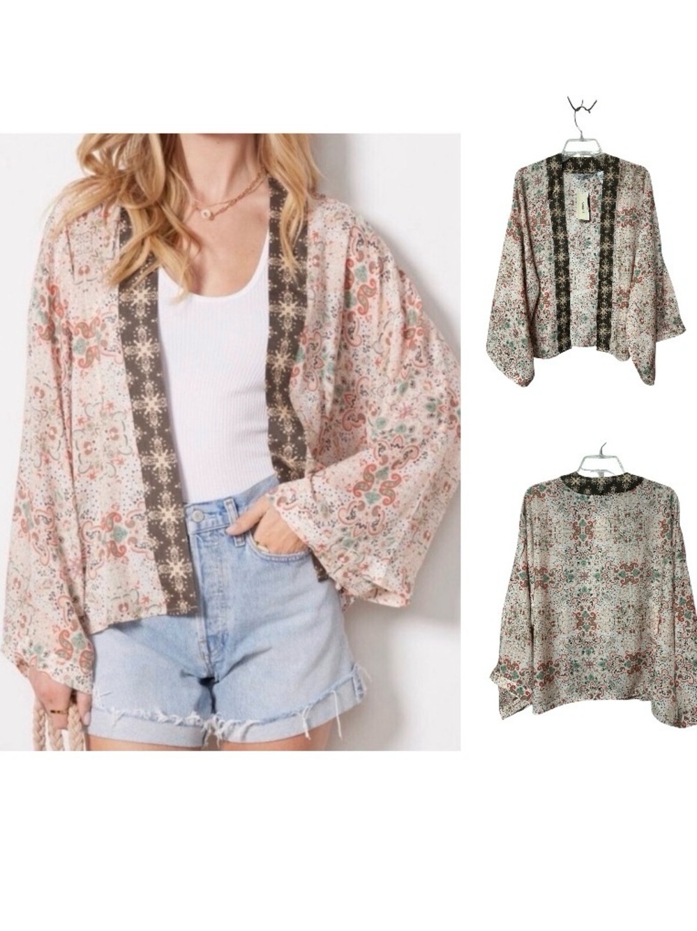 Michael Stars NWT Patina wide sleeve wrap